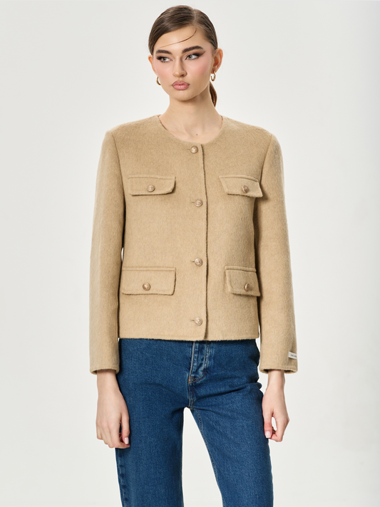 Wool Blazer Cream