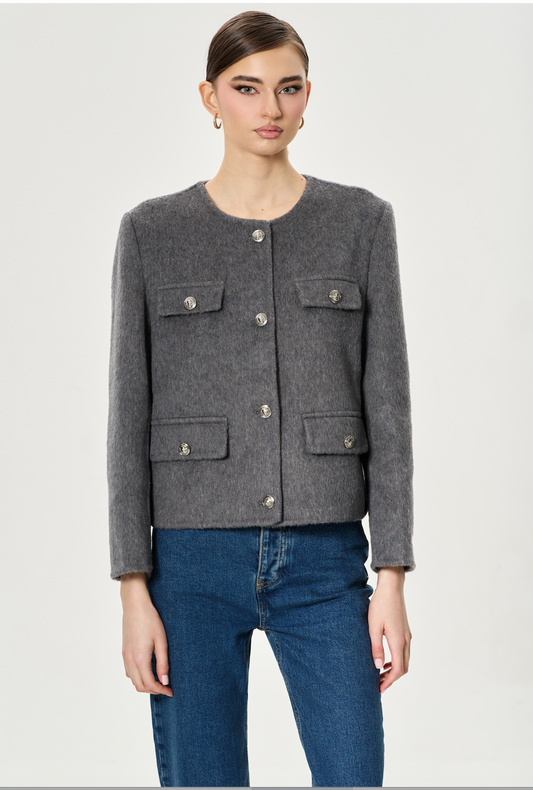 Wool Blazer Grey