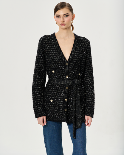 BLACK & GOLD CARDIGAN