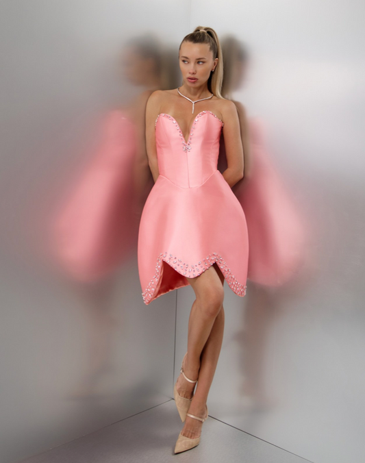 PINK CORSET MINI DRESS