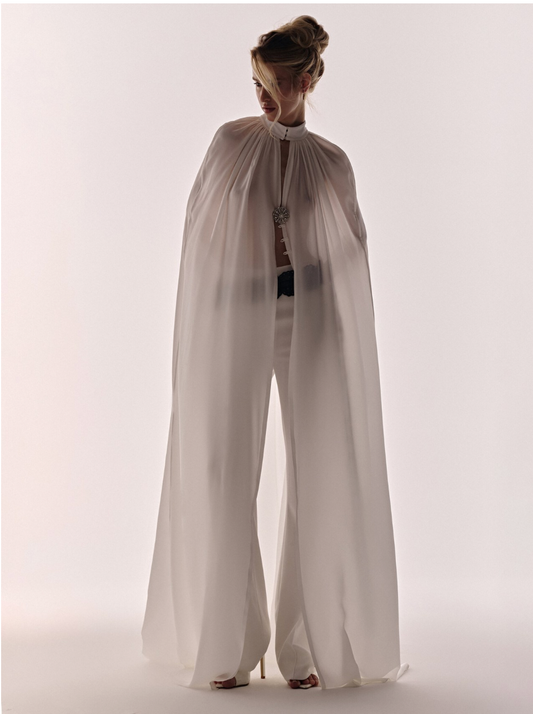 White Long Cape