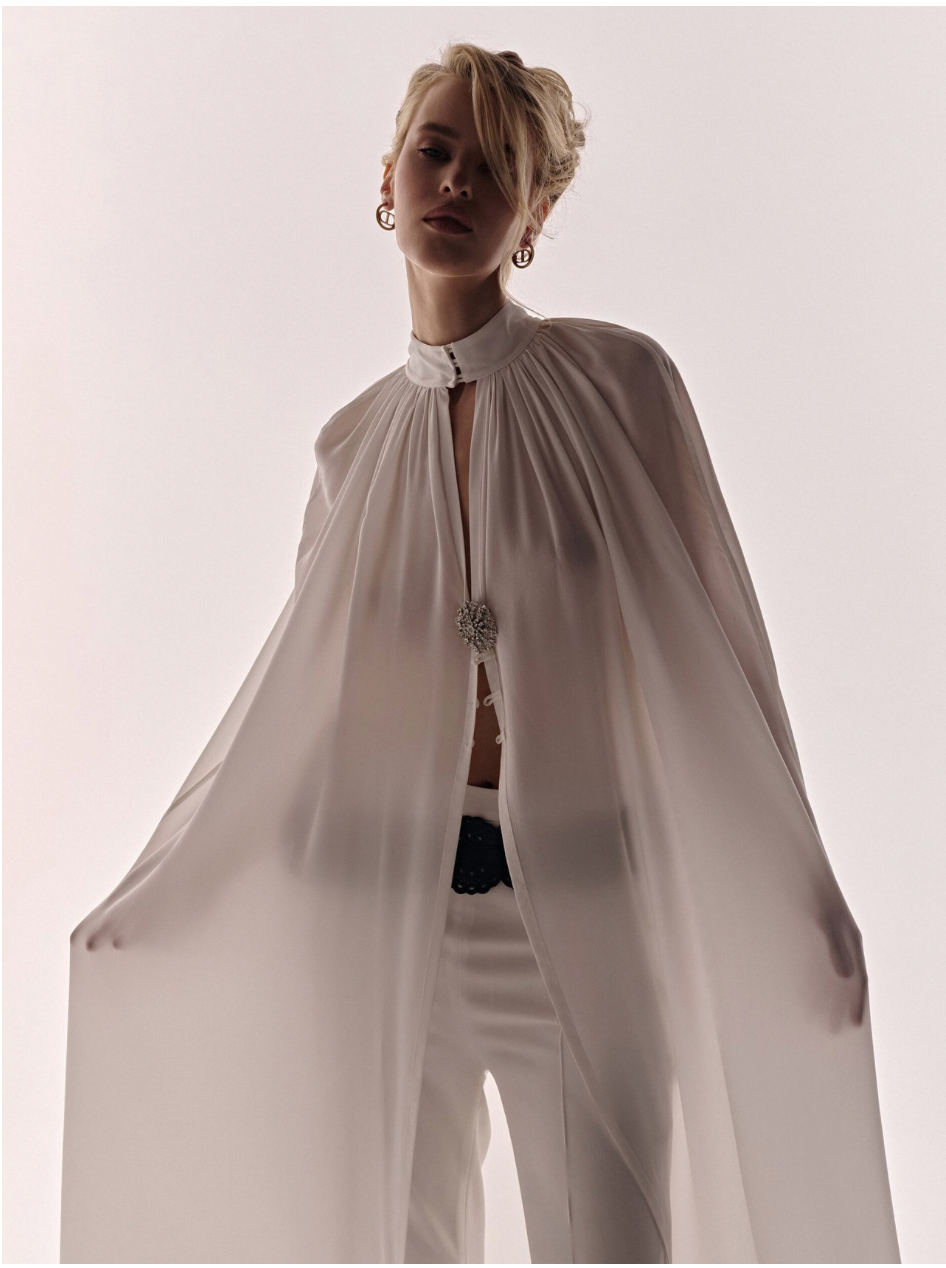 White Long Cape