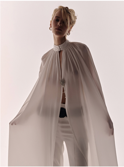 White Long Cape
