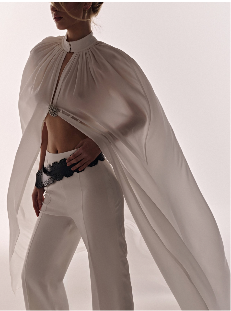 White Long Cape