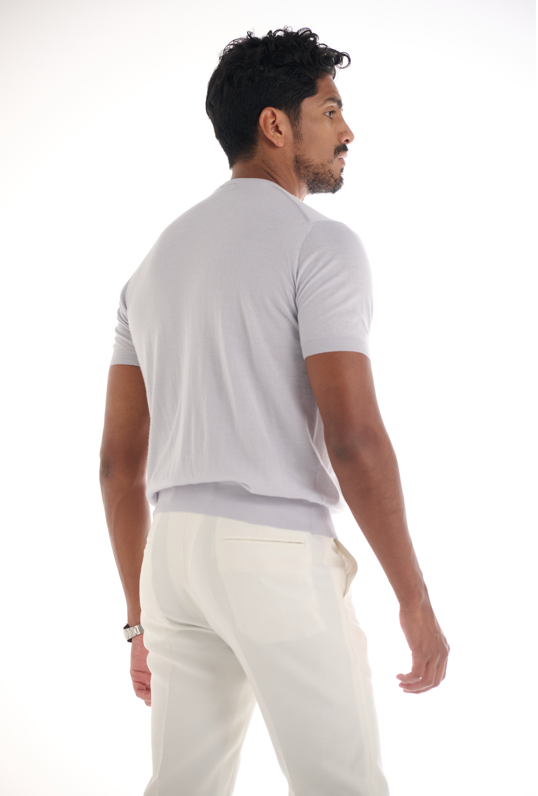 Light Blue Cashmere Round Neck