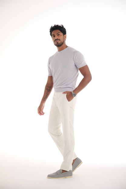 Light Blue Cashmere Round Neck