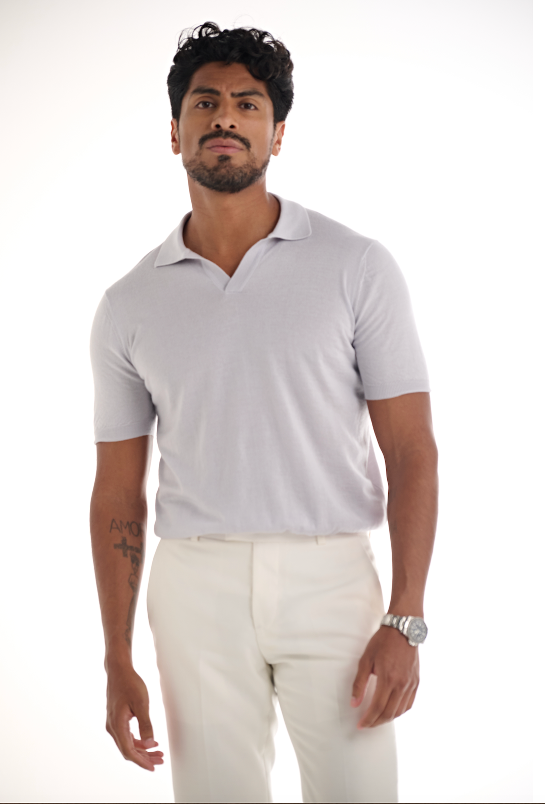 Light Blue Cashmere Polo