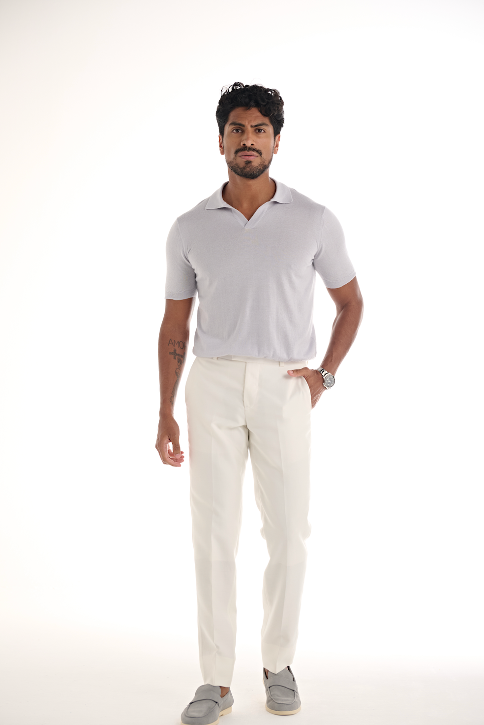 Light Blue Cashmere Polo