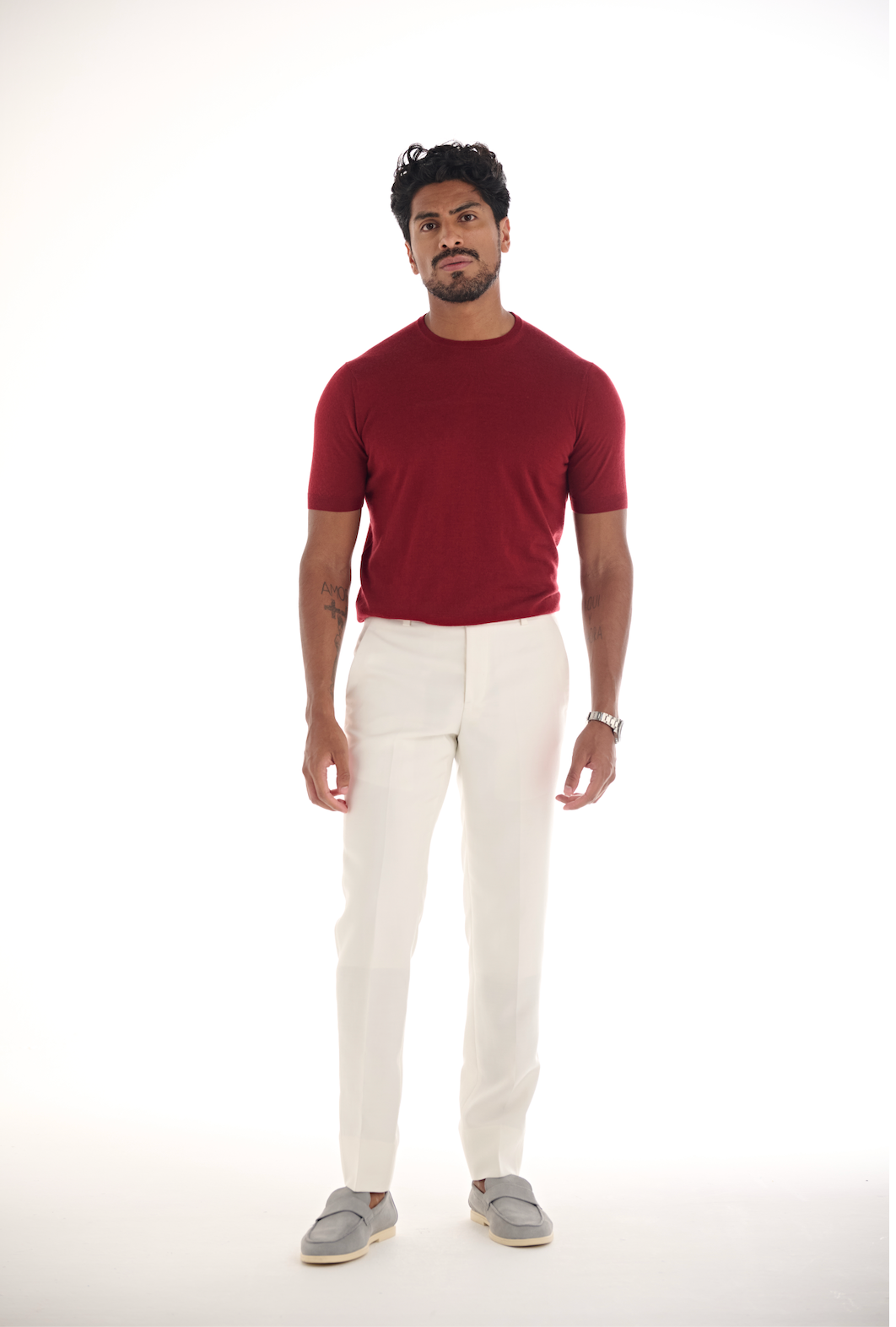 Red Cashmere Round Neck