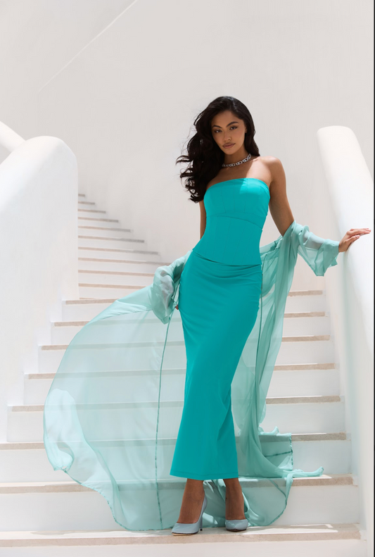 Turquoise Chiffon Cover