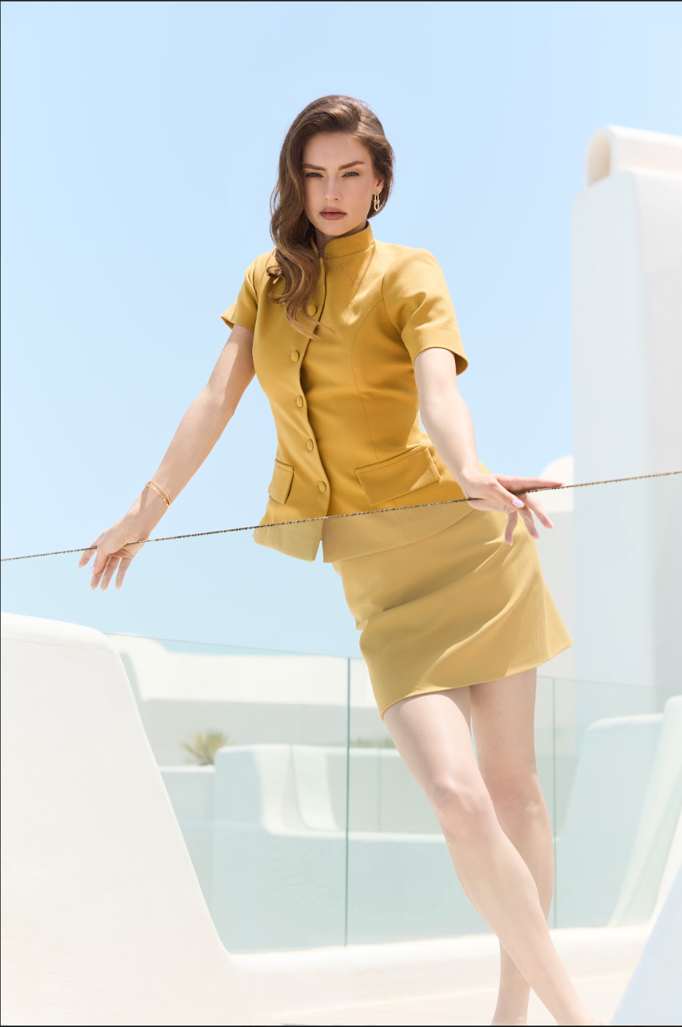 Mustard Skirt Set