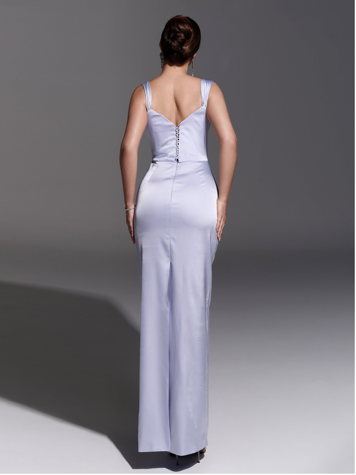 Open Back Blue Dress