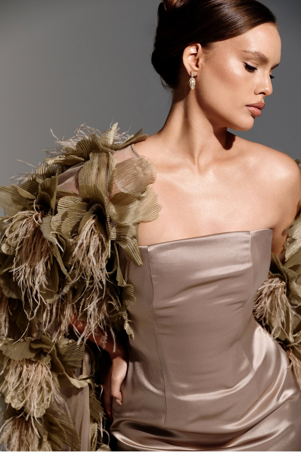 Ligth Brown Viscose Dress