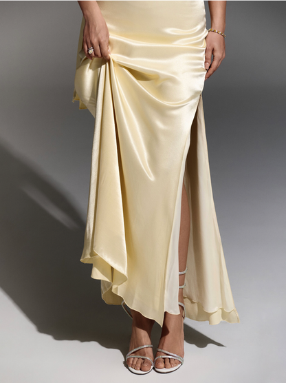 Long Viscose Yello Dress