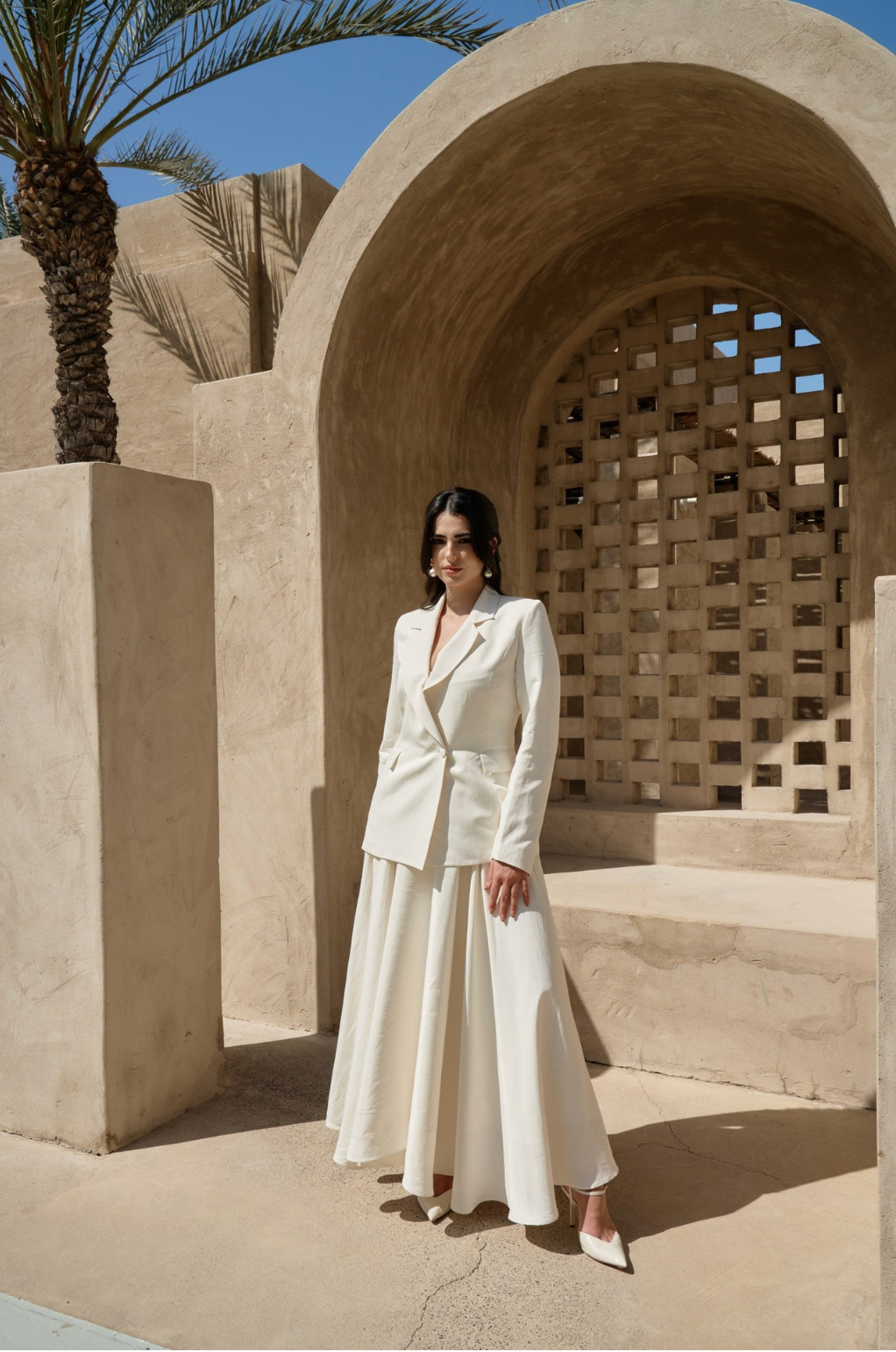 Ivory Long Skirt Set