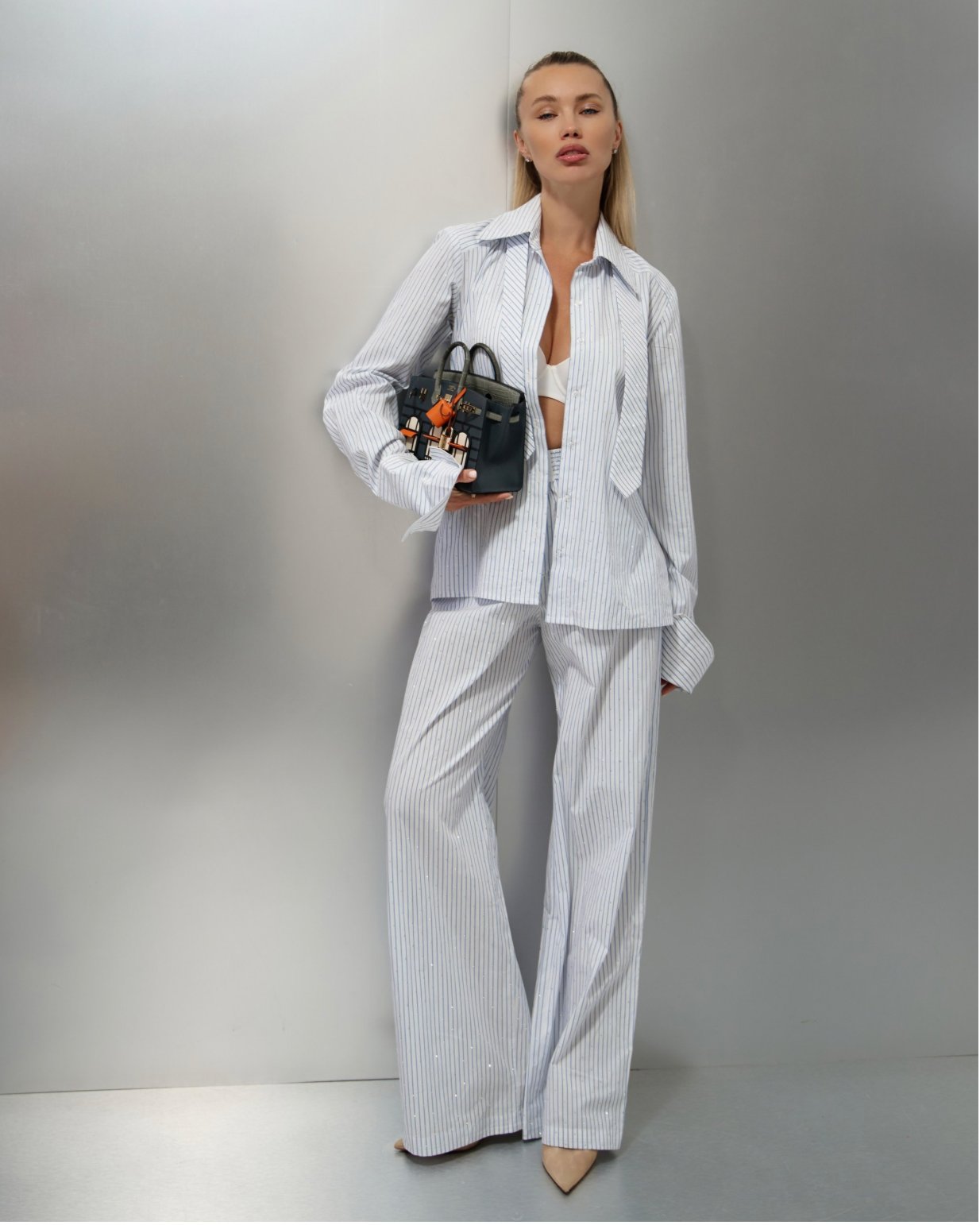 Stripe Sparkle Trousers Set