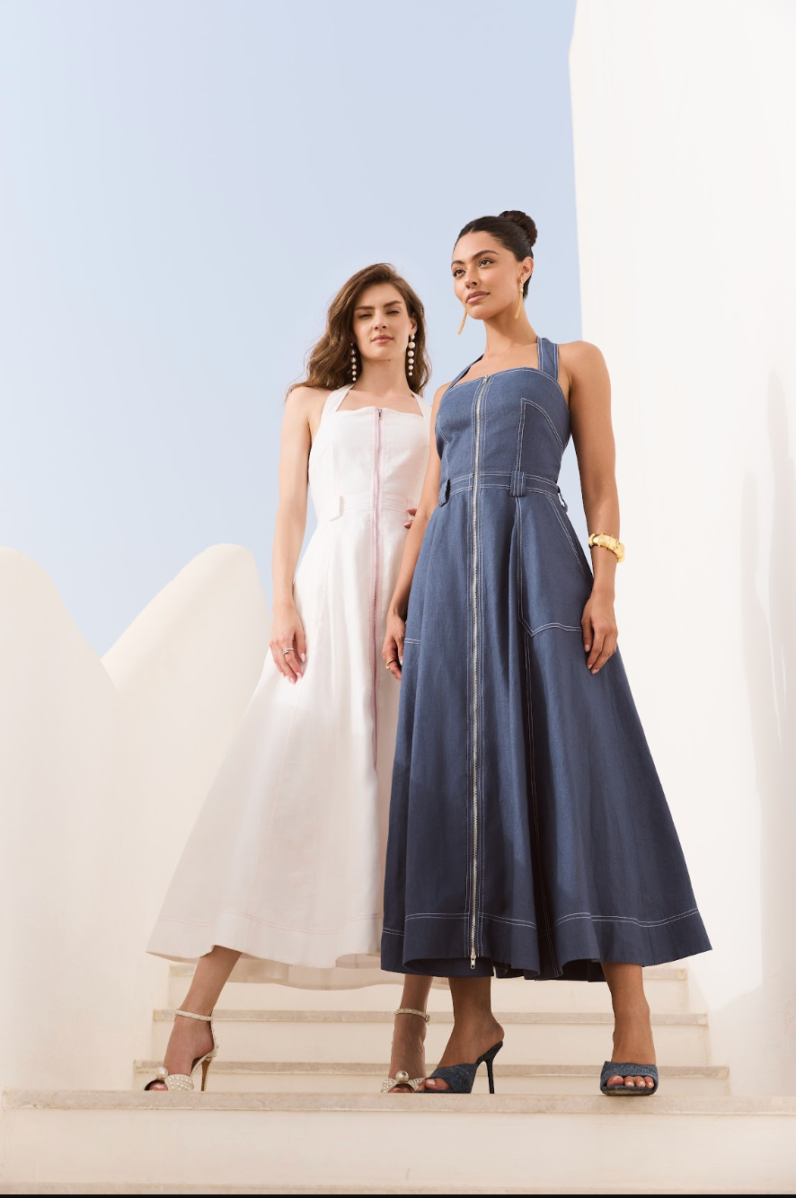 Isabella Linen White Dress