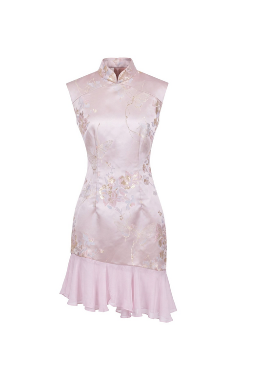 Pink Floral Mini Dress