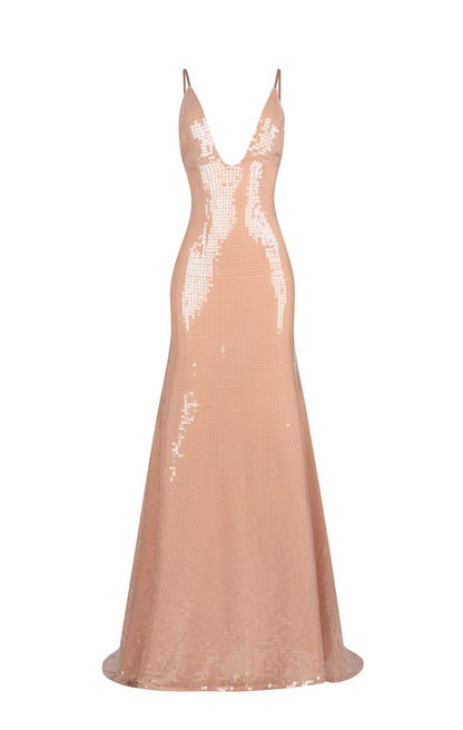 Champagne Sequin Gown