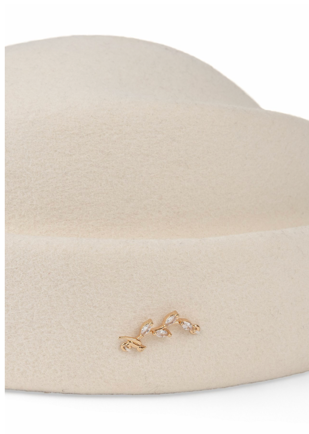 Cream Wool Felt Hat