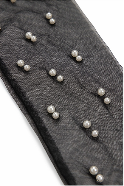 Black Tulle Gloves