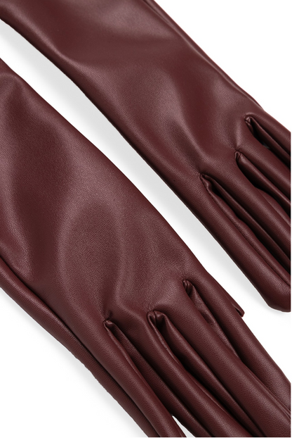 Burgundy Leather Gloves