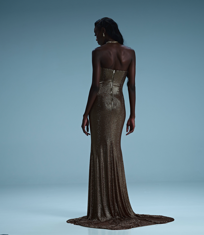 The Bronze Shimmer Gala Dress