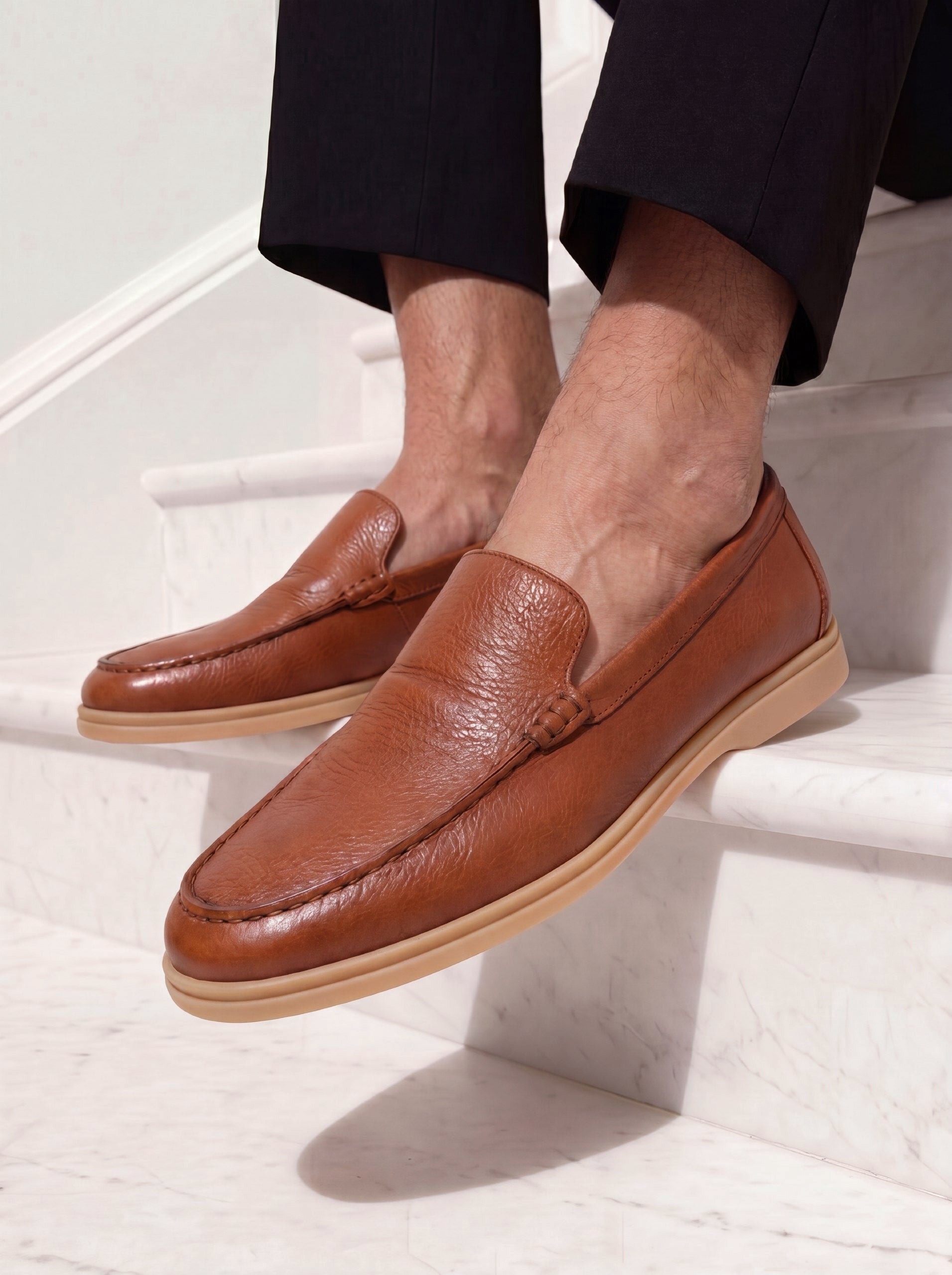 BESPOKE MEN'S SHOES ENRICO BRANDY LOAFERS