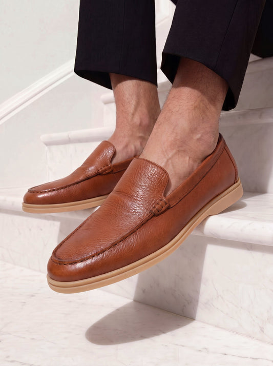 BESPOKE MEN'S SHOES ENRICO BRANDY LOAFERS
